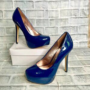 Steve Madden P-Ressa Royal Blue Platform Pump- New 7.5